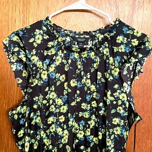 Fun bright colored floral print dress